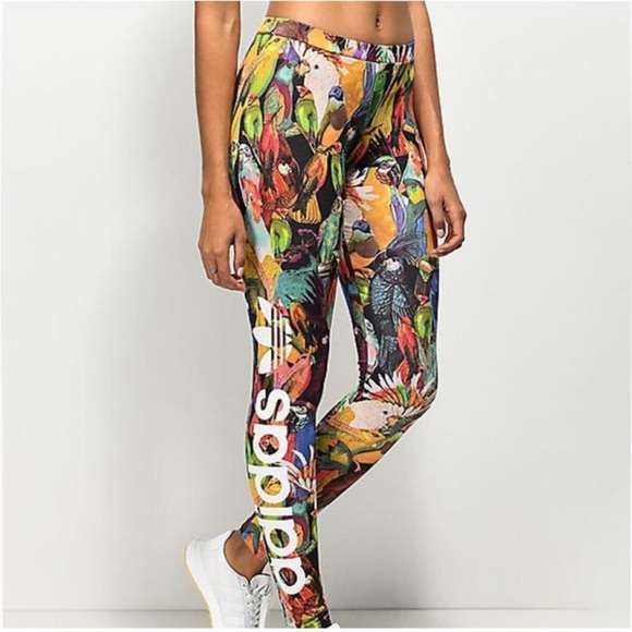 adidas Pants - Rare - Adidas x Farm Rio Passaredo tights leggings XS